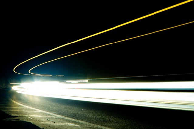 Car light trails. Art image